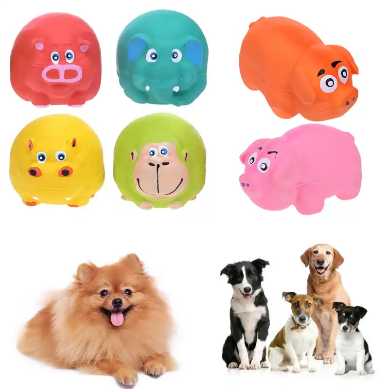 Detail Feedback Questions About Dog Toys Latex Animal Sound Squeaky 1pc Latex Dog Molars Toy Bite Resistant Animal Sound Ball Toys For Pets Animals