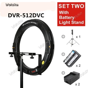

FALCONEYES 31W 512 Ring LED Photography Continuous Panel Light W/Camera Bracket//Battery/Charger/LightStand DVR-512DVC CD50 T03