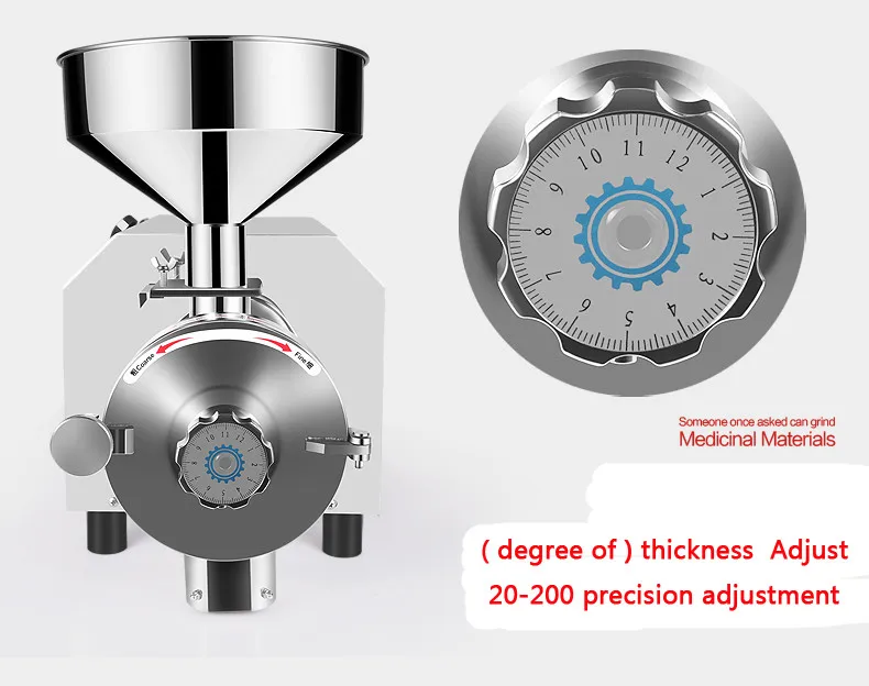 3000 Вт Коммерческих зерновая мельница шлифовальная машина высшего качества Нержавеющая сталь мельница для лекарственных средств из