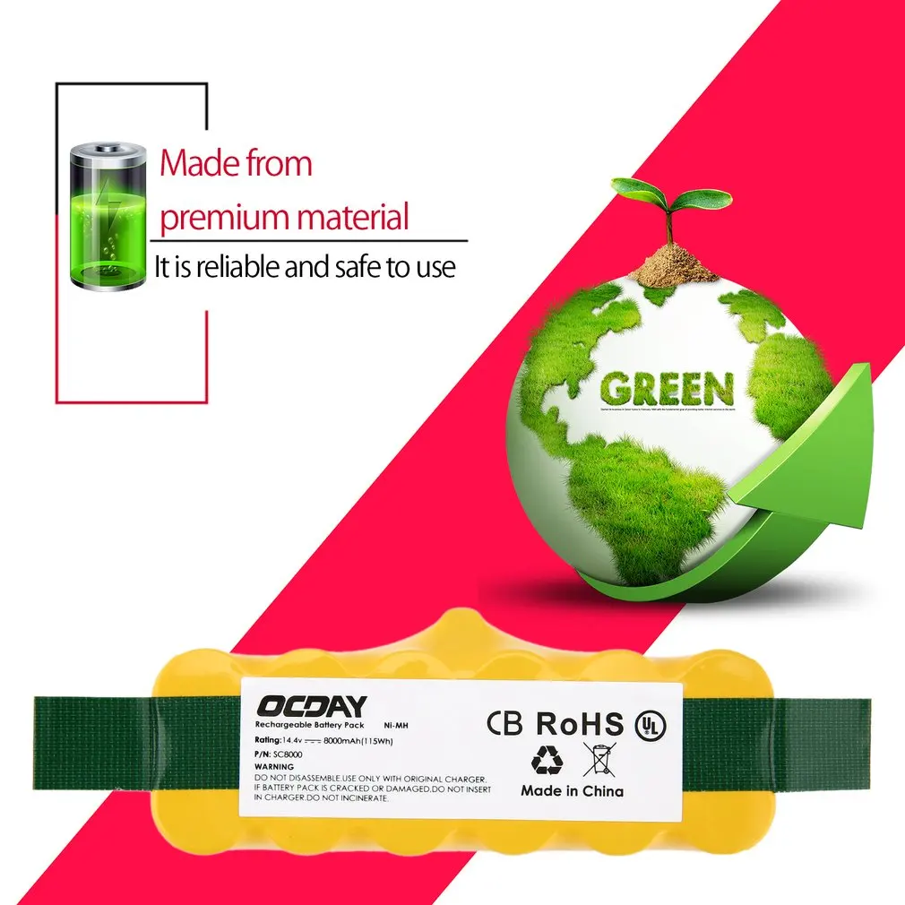 Ceny 14.4V 8000mAh Ni MH odkurzacz ładowalny akumulator nadaje się do części do czyszczenia próżniowego Irobot Roomba