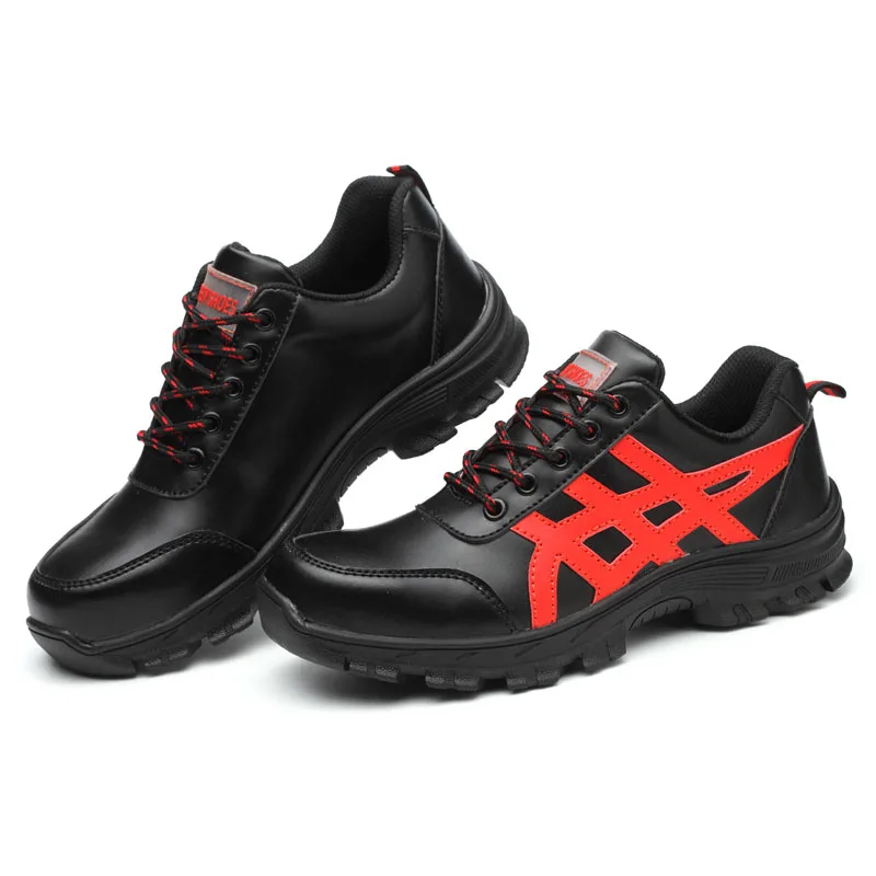 Dropship Men's Breathable Steel Toe Cap Safety Shoes Men Outdoor Anti-slip Steel Puncture Proof Construction Boots Work Shoes