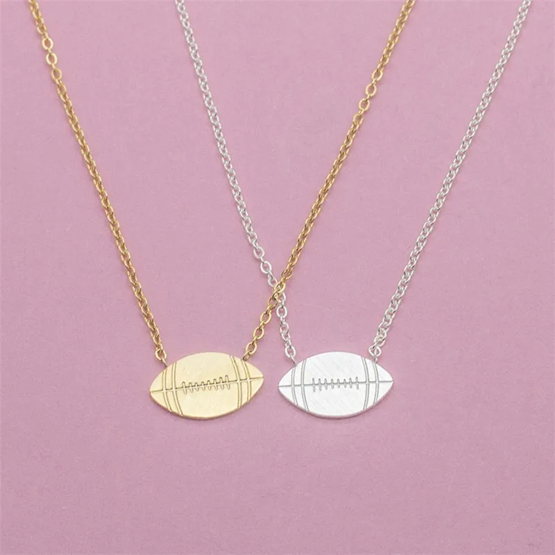 Модный Ювелирный Набор оптом регби мяч ожерелье футбольный кулон спортивный