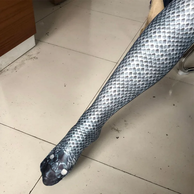 Женские сексуальные колготки с 3D принтом Кобра питон чулки страшное дышащее