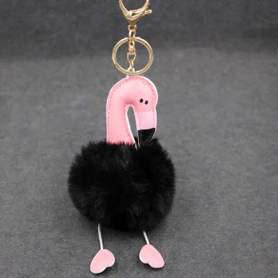 Фламинго волос мяч пушистый брелок для ключей подвеска красивая сумка Висячие подарки игрушки Детские вечерние плюшевые игрушки - Цвет: style22