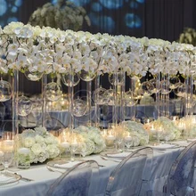 60 см Высота акриловый кристалл стол центральный цветок стенд Свадебные украшения 10 шт./лот