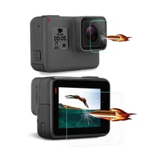Tempered Glass Protector Cover Case For GoPro Go pro Hero5 Hero6 Hero 5/6 Black Camera Lens LCD Screen Clear Protective Film
