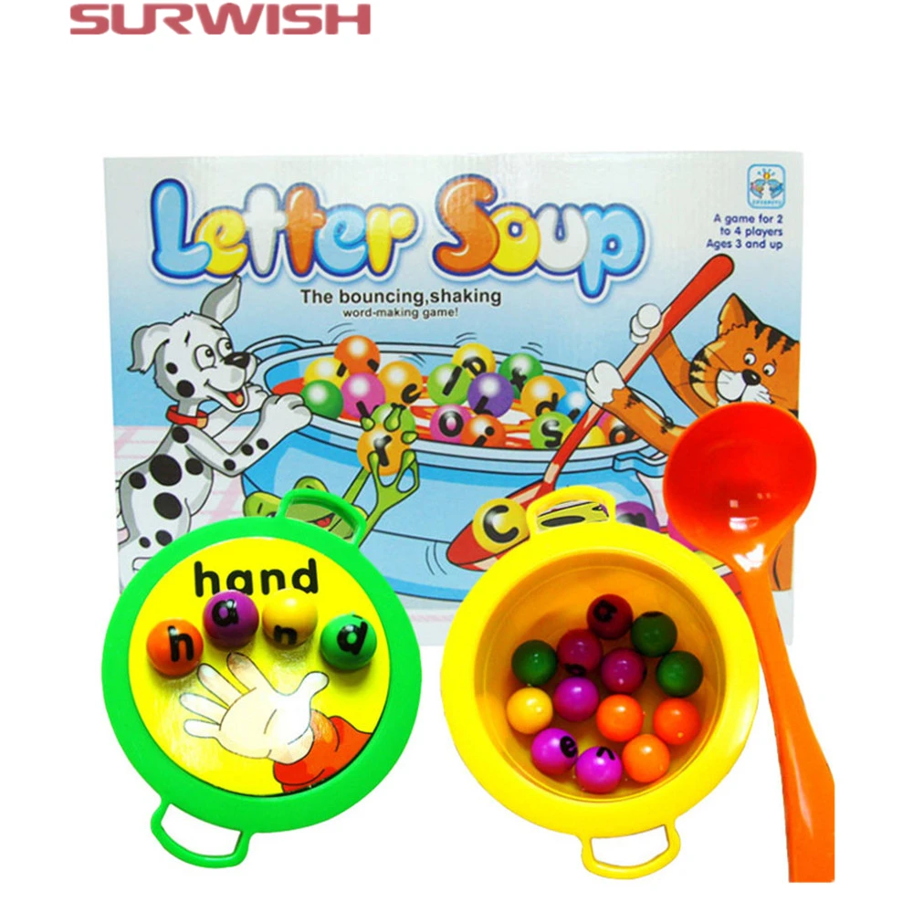 Surwish Plastic Letter Soup Matching Word Board Game Electronic 
