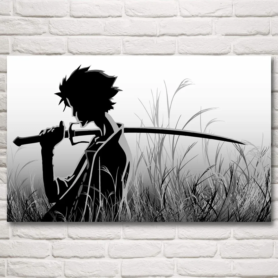 

FOOCAME Samurai Champloo Japanese Anime Art Silk Posters and Prints Painting Home Decor Wall Pictures For Living Room 22x35 Inch