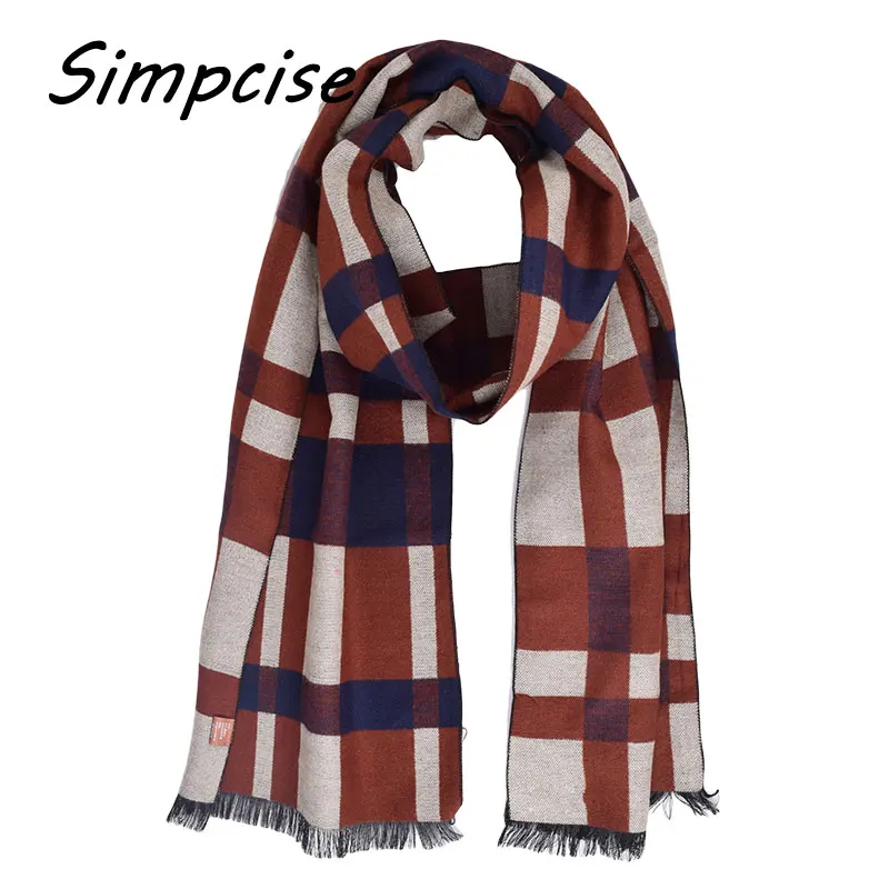 Latest style Design Fashion Men Double sided scarf Brand Winter Long Wool scarves Shawl A3A18912 mens snood scarf