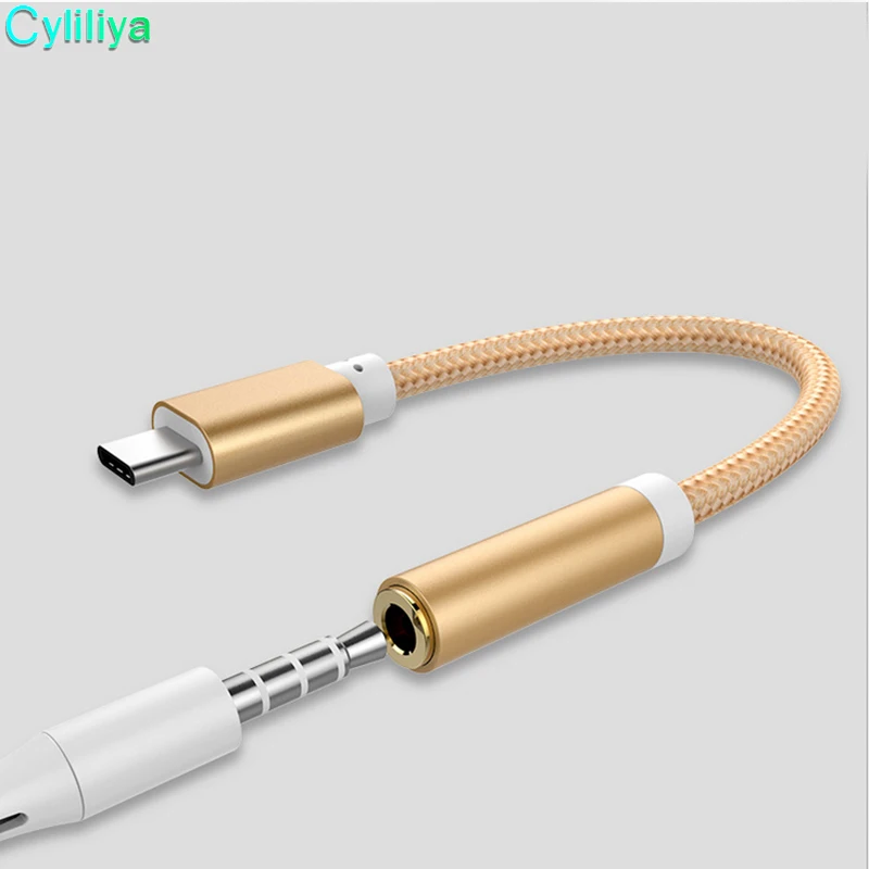 Адаптер для наушников типа C на 3 5 USB 1 type мужской мм AUX аудиоразъем кабель