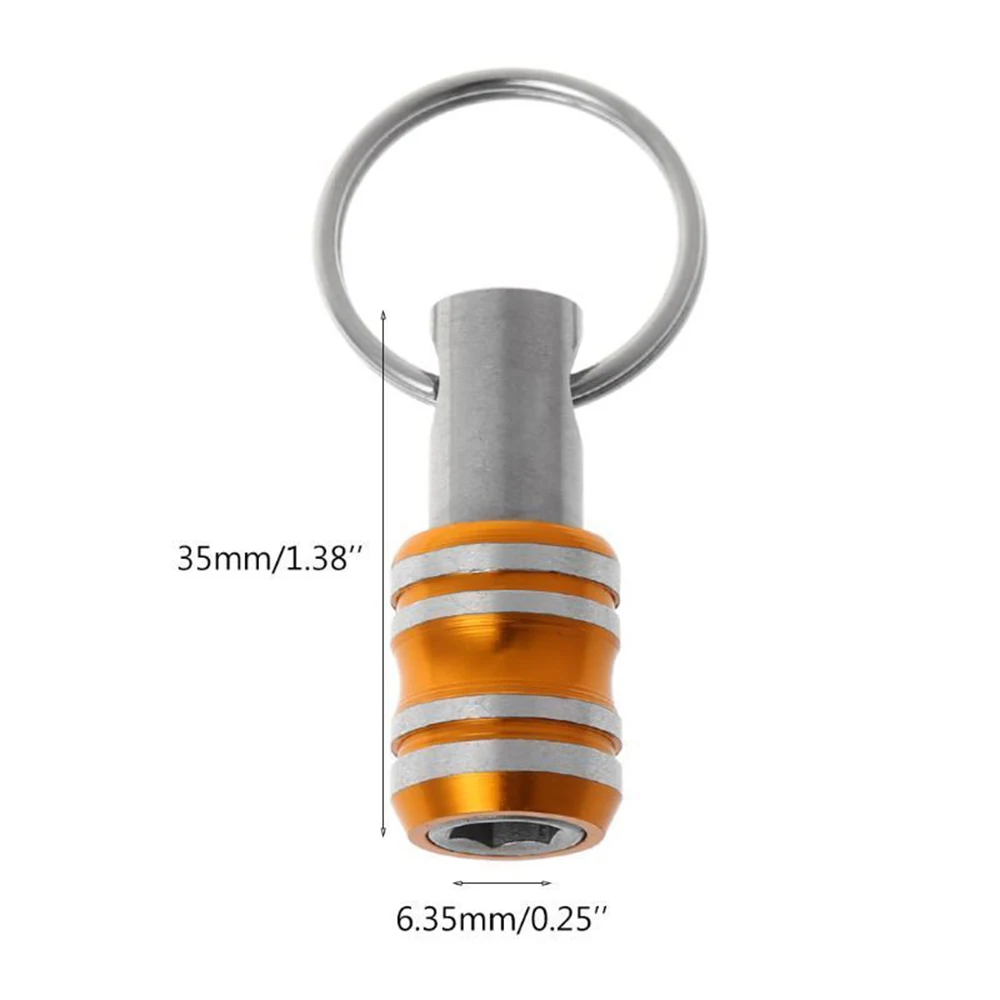 1/4 ''шестигранный хвостовик быстросъемный Брелок Отвертка Держатель мелких предметов намагниченная головка быстрая замена брелок для ключей Прямая поставка