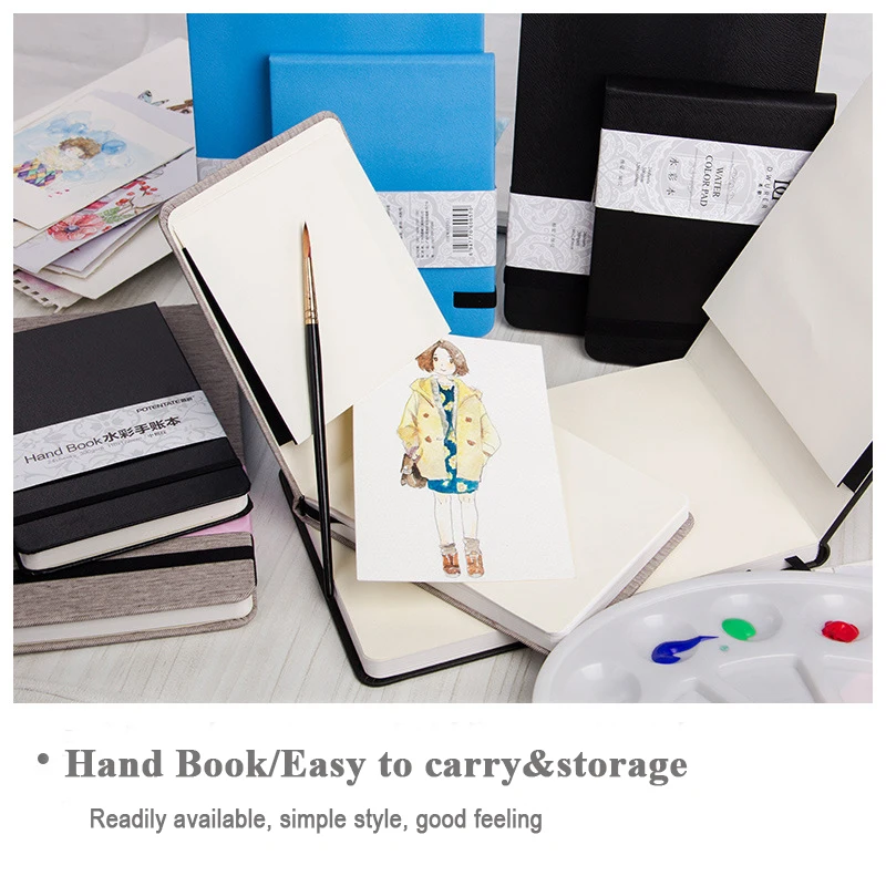 Billige Eval 300g Professionelle Aquarell Papier 24 Blätter Tasche Hand Gemalt Wasser löslich Buch Für Künstler Student Kunst Liefert