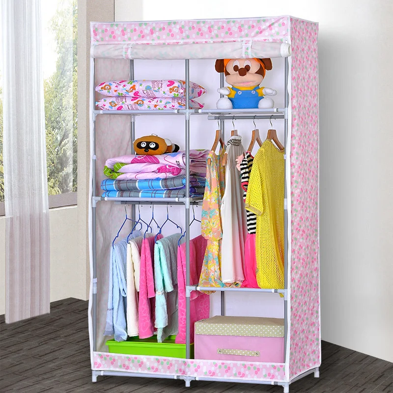 The new cloth hanging wardrobe simple cloth wardrobe closet Korean damp