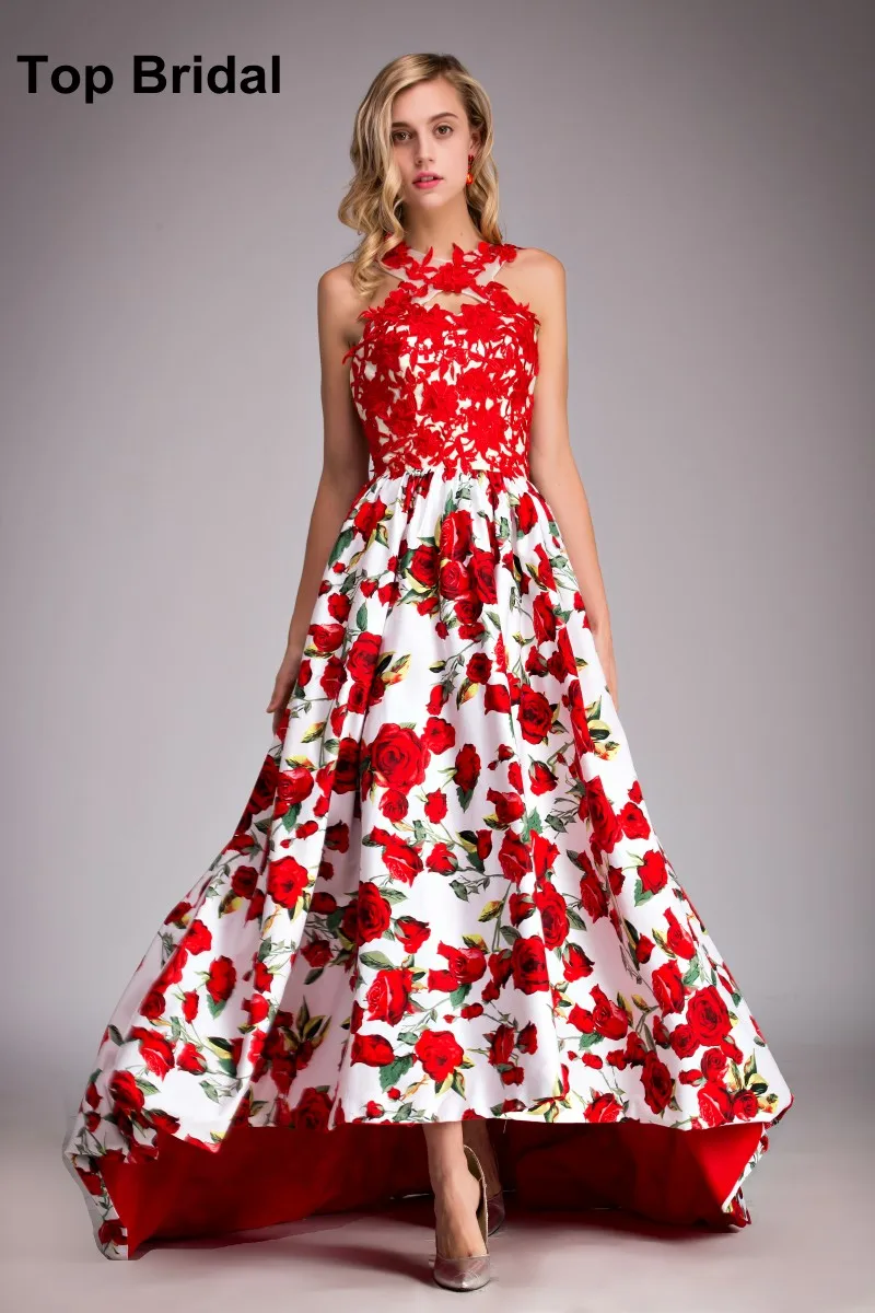 Asymmetrical Prom Dresses UK 2016 Real Photos Modest Red High Low Gradient Prom Dress Backless