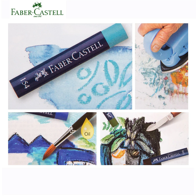 Faber Castell 12 цветов Масляные пастельные мелки Набор для рисования цветные пастельные карандаши для рисования Детские художественные канцелярские принадлежности