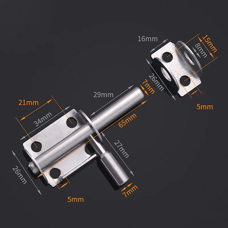 

5 Pcs Thickened Stainless Steel Latch Security Wooden Door Bathroom Door Latch MJJ88