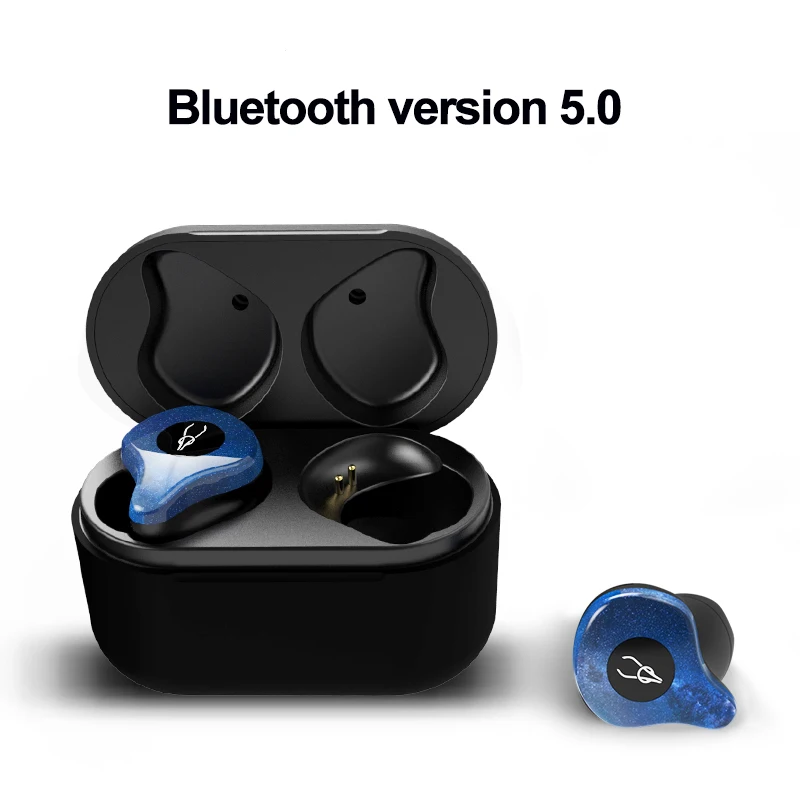 Sabbat Беспроводная гарнитура bluetooth Hi-Fi стерео IPX5 Водонепроницаемый Беспроводные наушники с зарядный чехол для iPhone samsung - Цвет: Диско