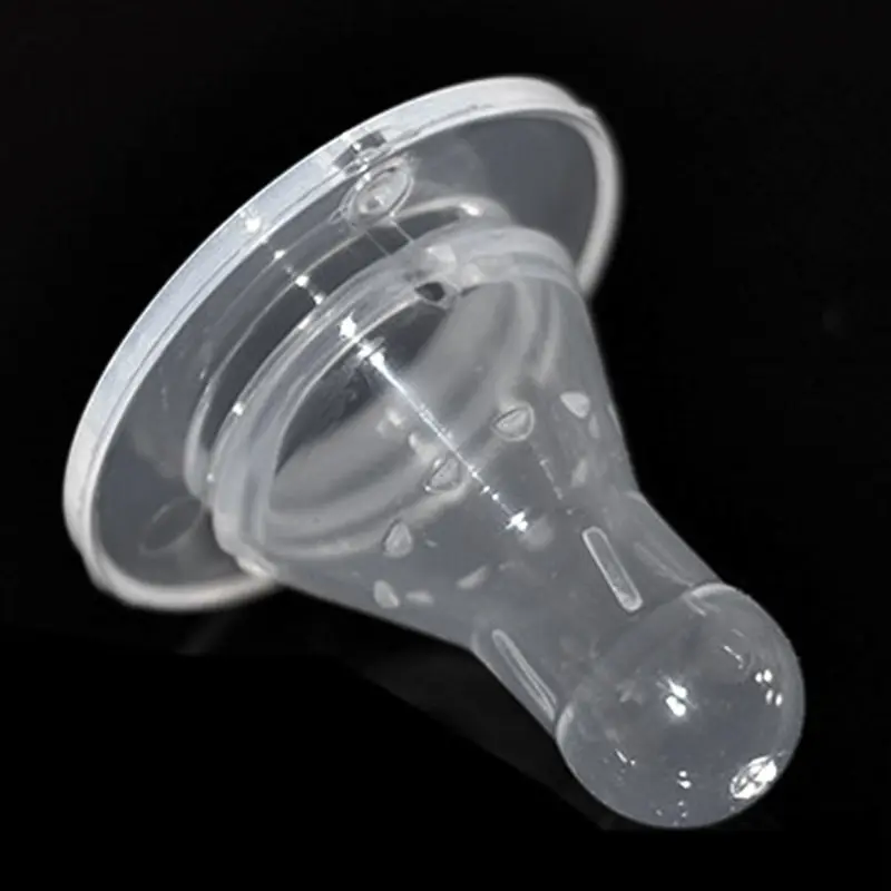 

2Pcs Baby Breast Feeding Nipple Kids Silicone Wide Caliber For Different Milk Bottle Pacifier Children Pure Solid Nipple