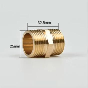 

DN20 3/4" BSP Male Hex Nipple Pipe Fitting Brass Length 32.5mm