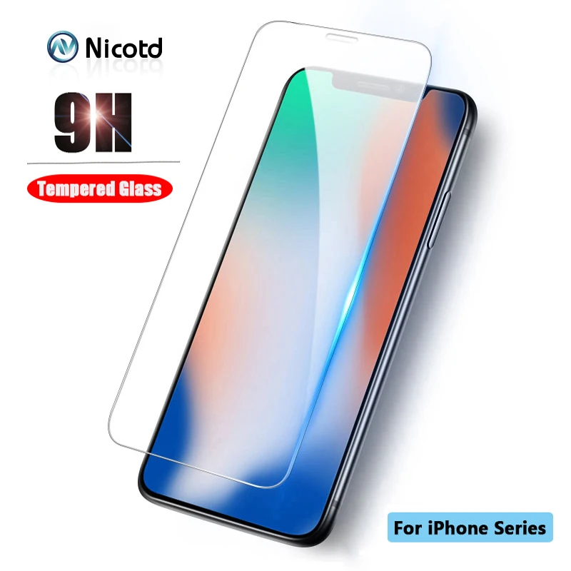 Tempered Glass For iPhone X XS Screen Protective Film For iPhone XS MAX 5 5S SE 8 Glass Protector For iPhone 7 plus 6 6s 8 plus (7)
