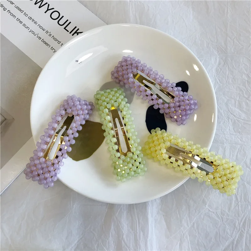 

M MISM 2019 Ins Korean Style Women Hair Clips Candy color BB Water Drop Barrette New Fashion Hairpins Girls Hair Accessories