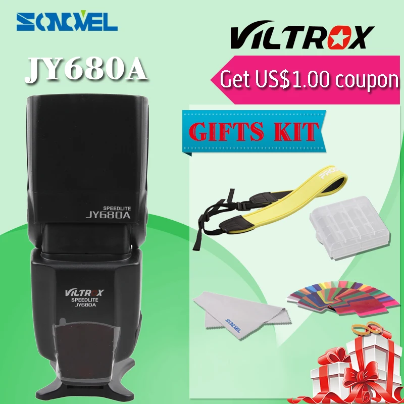 

Viltrox JY680A On-camera Flash JY-680A GN33 Speedlite Flash Light with LCD Screen and Backlight for Canon Nikon Pentax Cameras