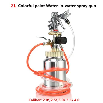 Online Colorful Paint Water-in-Water Spray Gun Pressure Tank Ejection Gun 2L For Marble Paint Latex Paint Stone Paint Y