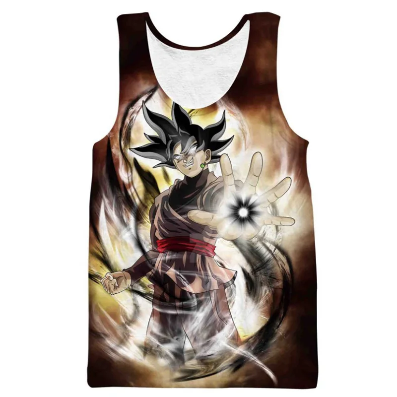 2018 Men Tank Tops Anime Dragon Ball Z Super Saiyan 3d Hipster Vest Men