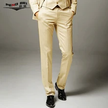 Новинка, весенние мужские рабочие брюки в западном стиле, прямые мужские деловые повседневные тонкие брюки размера плюс