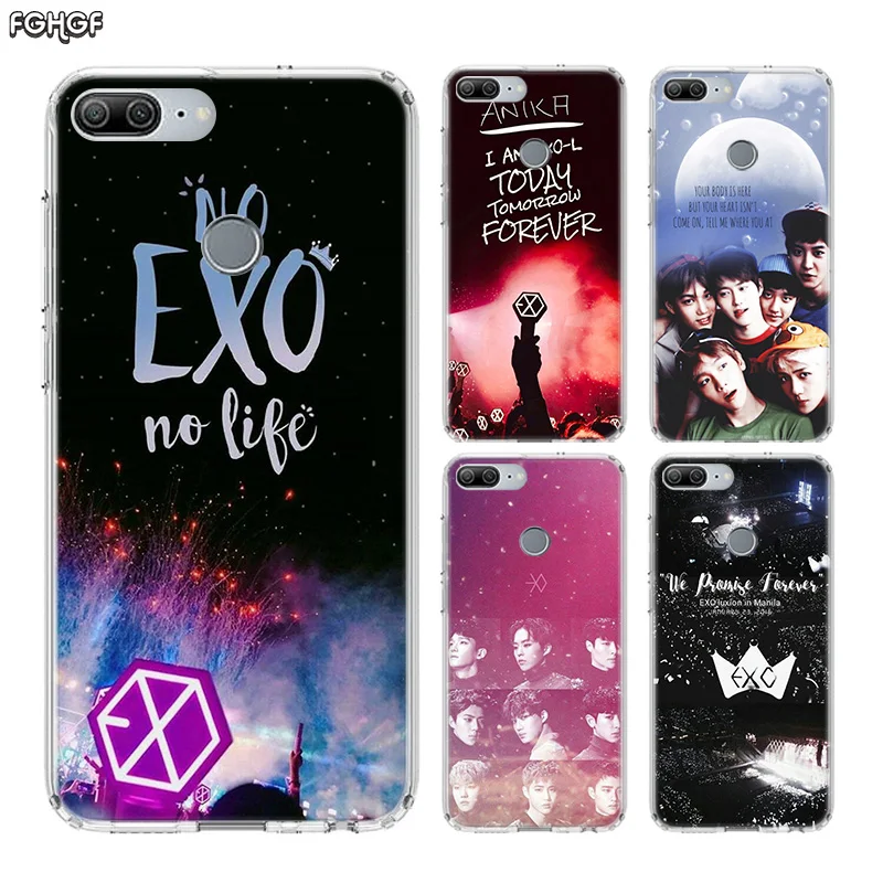 EXO Boy Team мягкий с рисунком из ТПУ Корпус чехол для Huawei Honor 8X MAX 8 9 10 lite 7 7X 6X V9 Play V20