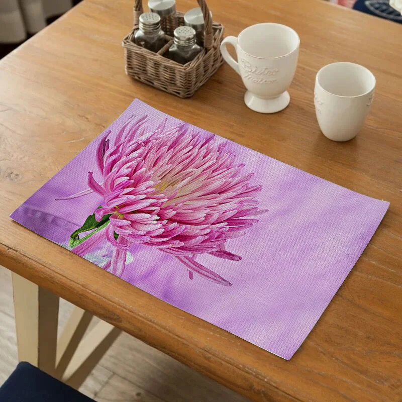 

New Pastoral Style Flower Pattern Table Mat Drink Coaster Table Mat Kitchen Decoration Table Napkin Placemat Dining Accessories