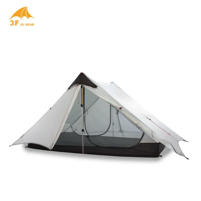 3F UL LanShan 2 Green Ultralight Tent 3 Season Professional 15D Silnylon Rodless Tent 2