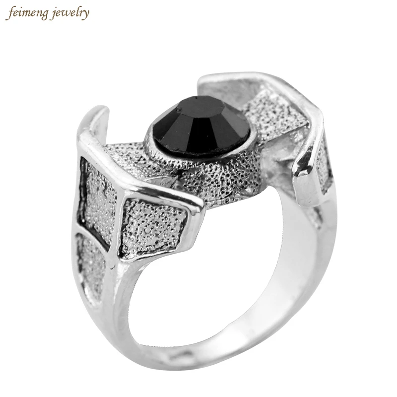 

2017 New Classic Mens Black Star Wars Spaceship Rings the Darth Vader Fighter Wedding Bands Zinc Alloy Rings Dropshipping
