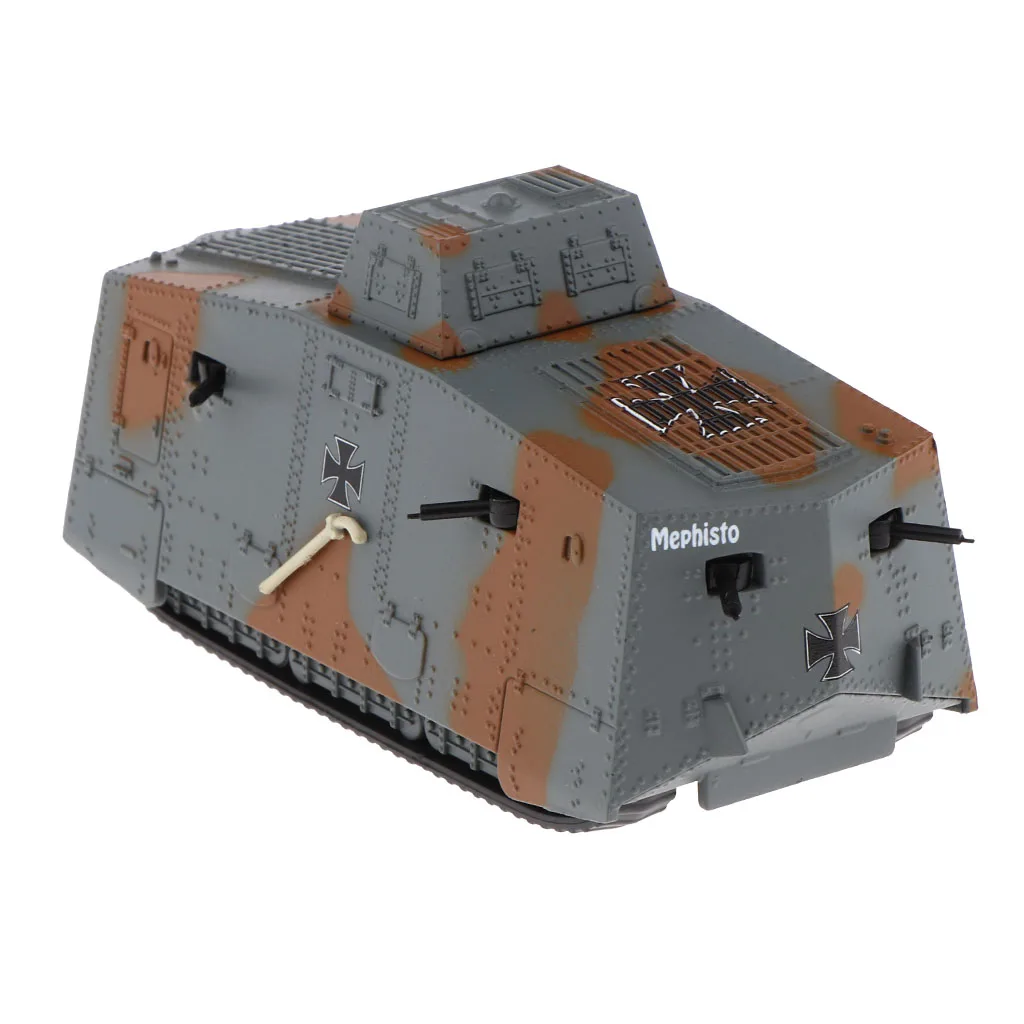 1: 72 Пособия по немецкому языку A7V главный боевой танк тяжелый танковая модель армии модель бронированного автомобиля Коллекционные вещи Playset домашний декор