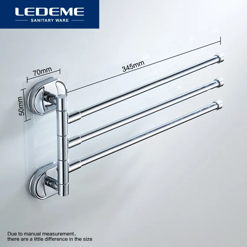Preise LEDEME Edelstahl Lagerung Regal 360 Grad Dreh Handtuch Bars Home Lagerung Rack Bad Hardware Handtuch Bar L1913