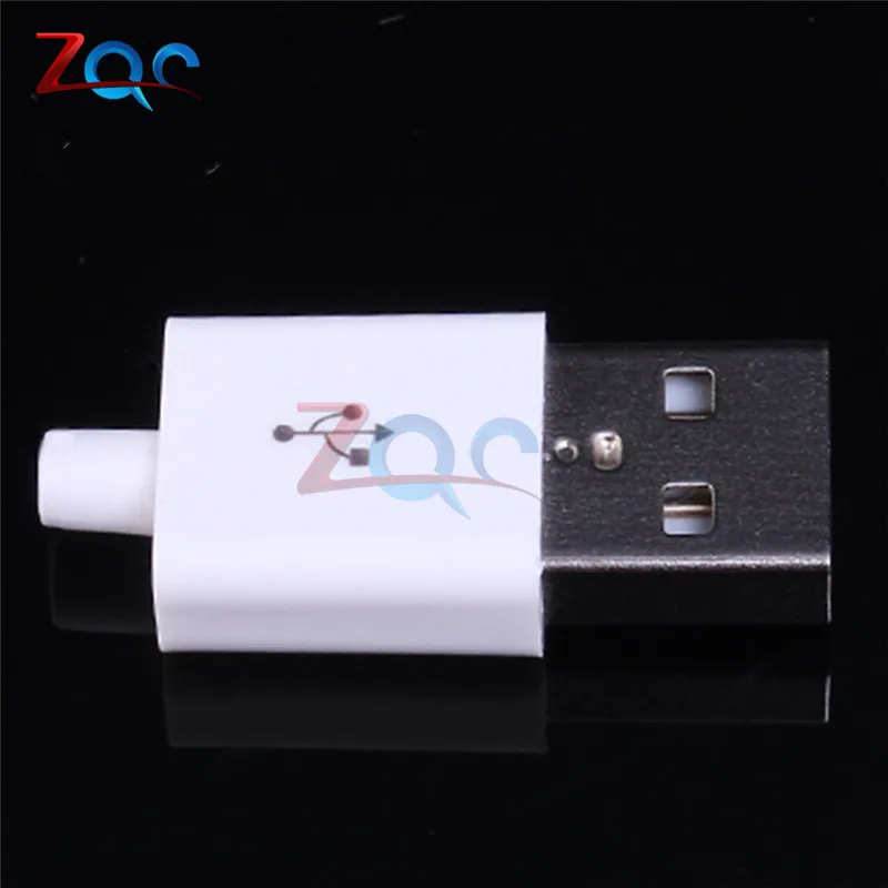 Набор коннекторов USB 10 шт. 5 P pin 2 0 тип A сделай сам белые с пластиковой