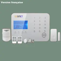 GZGMET французский приложение GSM Alarme Touch Панель движения Сенсор дом охранной сигнализации дома Беспроводной французский