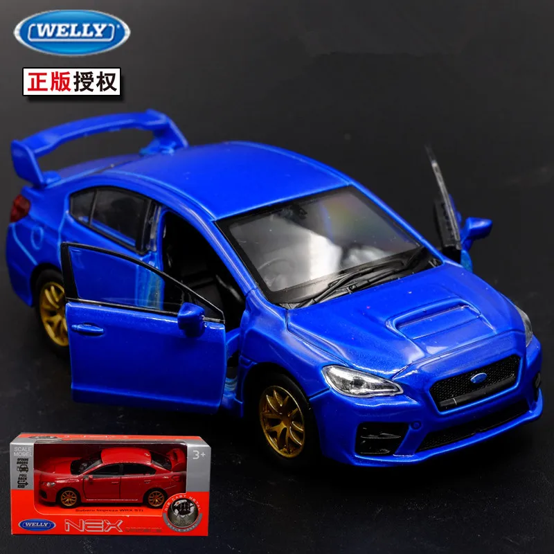 

1pc 1:36 11.5cm delicacy WELLY subaru WRX STI car cool alloy model home collection decoration boy toy gift