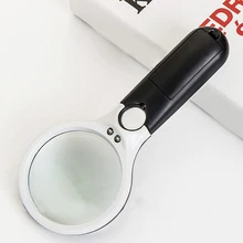 Хорошее 3X45 X светодио дный светодиодный свет Ручной Лупа чтения географические карты газета украшение в виде увеличительного стекла Лупа