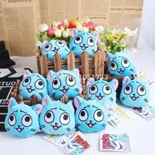 Anime Fairy Tail Happy Plush Toy Doll with Ring Soft Stuffed Cartoon Doll 10pcs lot