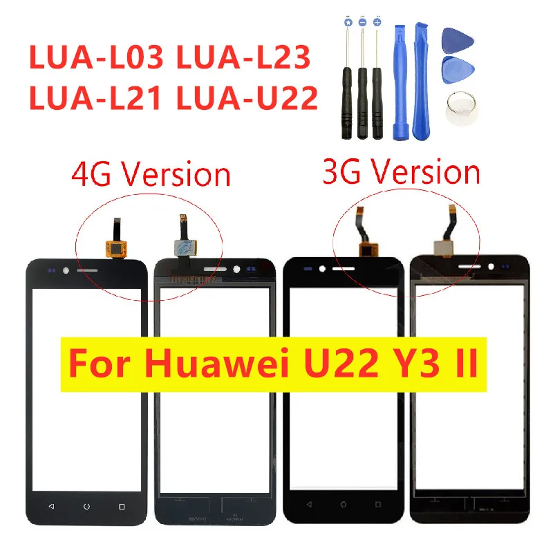 

4.5" Front Touch Screen For Huawei U22 Y3ii Y3 II 2 LUA-U23 LUA-L03 LUA-U22 LUA-L23 Touch Screen Touch Panel Sensor Digitizer