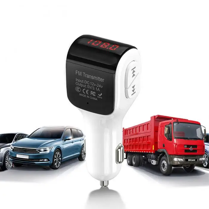 Bluetooth 5,0 fm-передатчик автомобильный модулятор беспроводной двойной USB MP3-плеер NK-Shopping