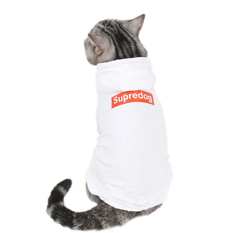 Одежда для домашних животных худи аксессуары для кошек костюм наряд Одежда для котят одежда для щенков щенок йоркширского терьера пальто Каттен kleding - Цвет: Белый
