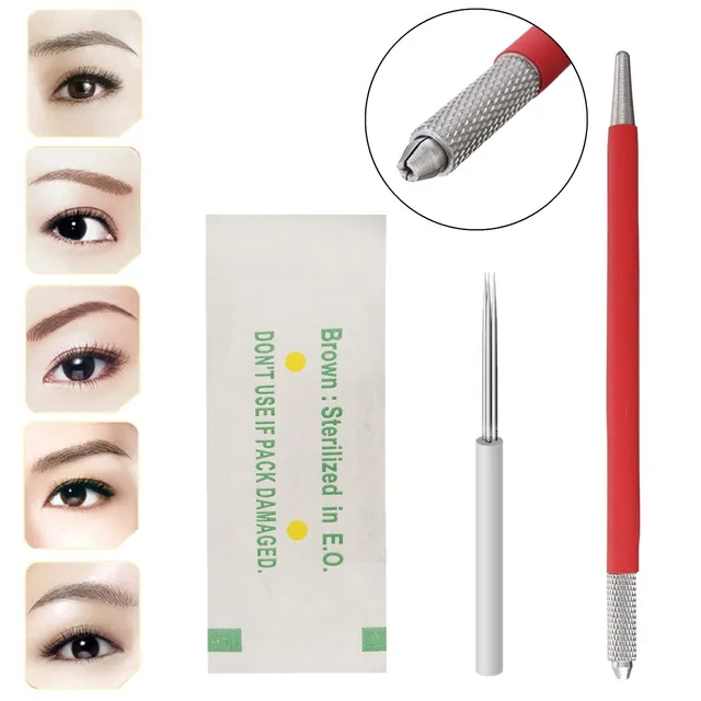 Microblading Permanent Manual Eyebrow Tattoo Pen + 50pcs 3R Blade Tattoo Needles Makeup Tattoos Kit Microblading Permanent Manual Eyebrow Tattoo Pen + 50pcs 3R Blade Tattoo Needles Makeup Tattoos Kit