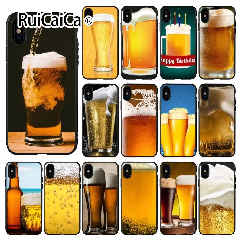 Ruicaica World Beers летний мягкий силиконовый черный чехол для iPhone X XS MAX 6 6s 7 7plus 8 8Plus 5 5S SE