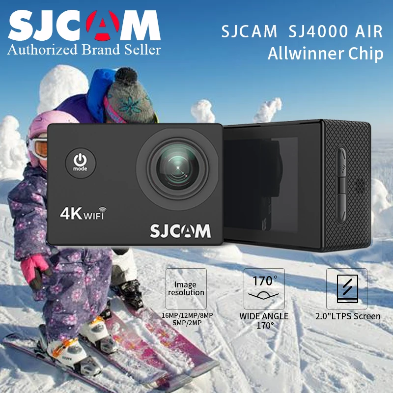 SJCAM SJ4000 AIR 4 K WiFi действие Камера Full HD Allwinner 30fps Спорт DV 2,0 "Экран мини-камера с защитным корпусом Водонепроницаемый мини-sj Цифровая видеокамера