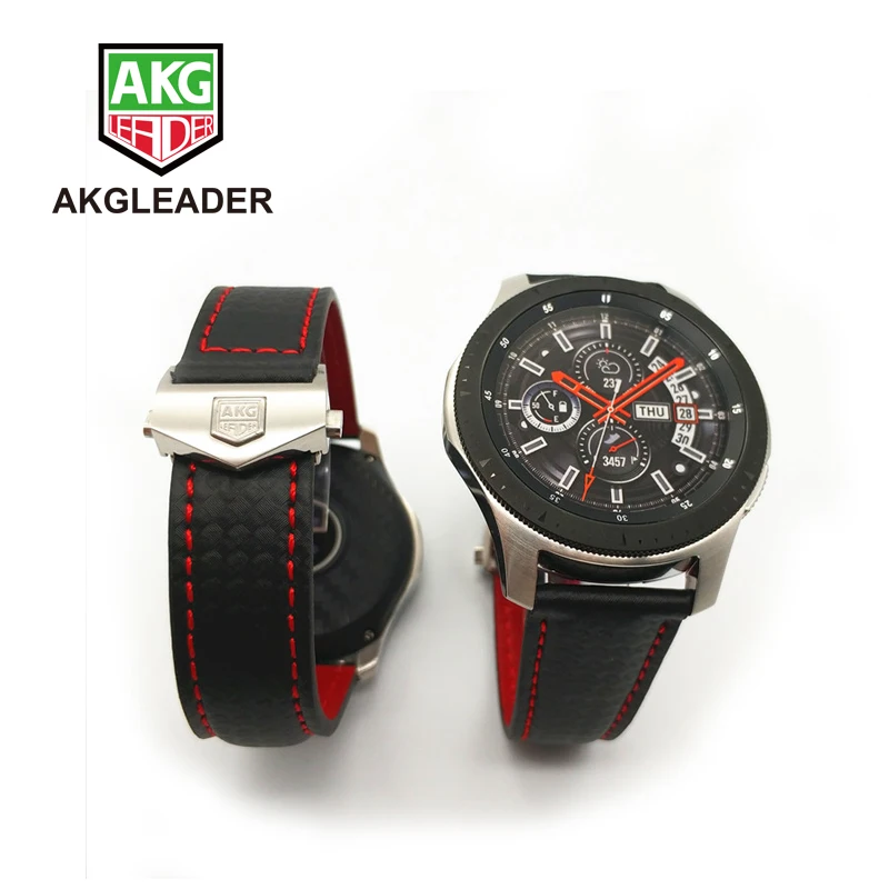 AKGLEADER samsung Galaxy Watch 46 мм 42 мм 22 мм 20 мм кожаный ремешок gear s3 класс фронтер