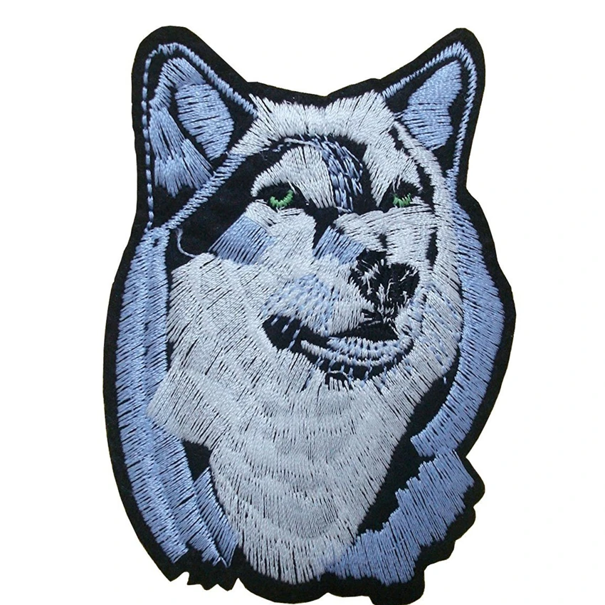 1 шт. нашивка Husky Dog Wolf вышитый утюжок на нашивках аппликация для куртки значка