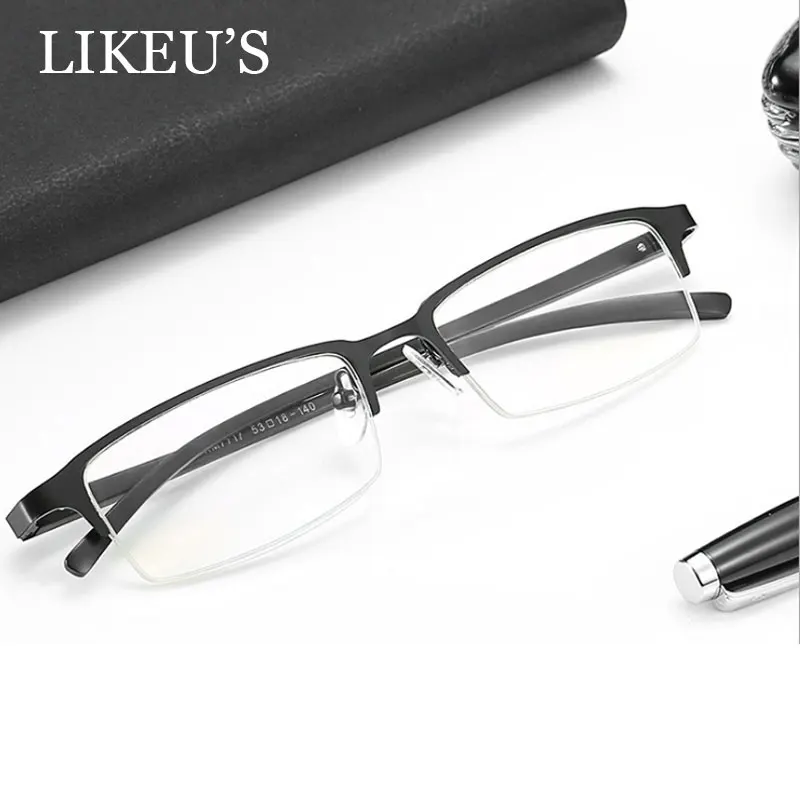 

LIKEU'S Men Bussiness Optical Glasses Frame Blue Light Filter Computer Eyeglasses Anti Radiation Goggles Spectacle frames Square