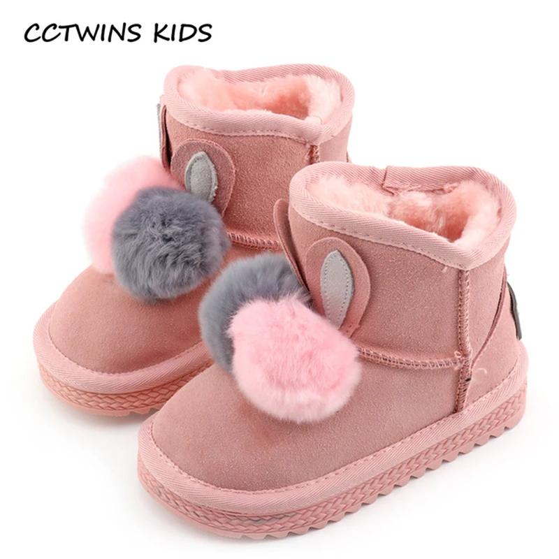 CCTWINS KIDS/ г.; модная теплая детская обувь на плоской подошве с изображением кролика; серая обувь из натуральной кожи для маленьких мальчиков; черные зимние ботинки для малышей; CS1431